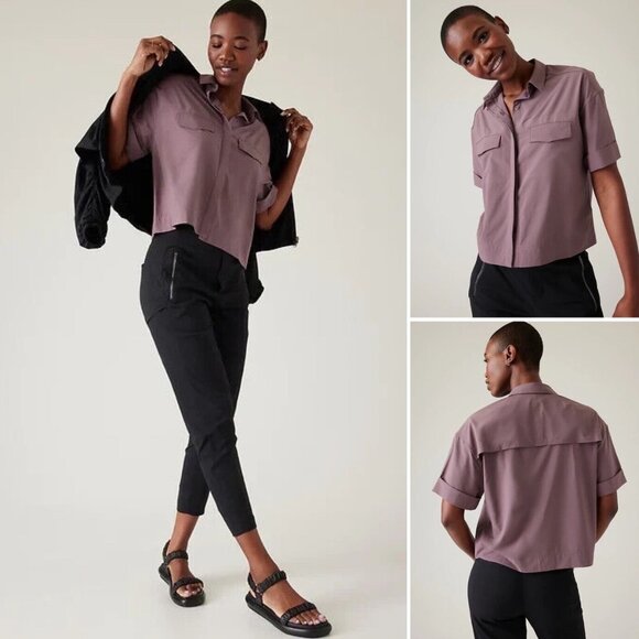 Athleta | Hike Packable Top In Damask Mauve - Picture 5 of 13